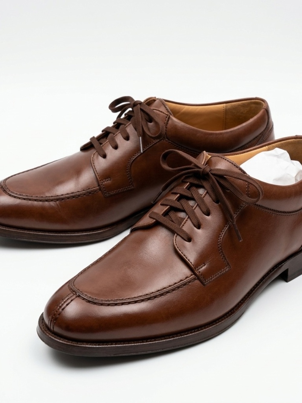 Mezlan Brown Leather Moc Toe Oxford Lace Up Vibram Sole Mens 7 M